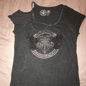 Affliction distressed tee